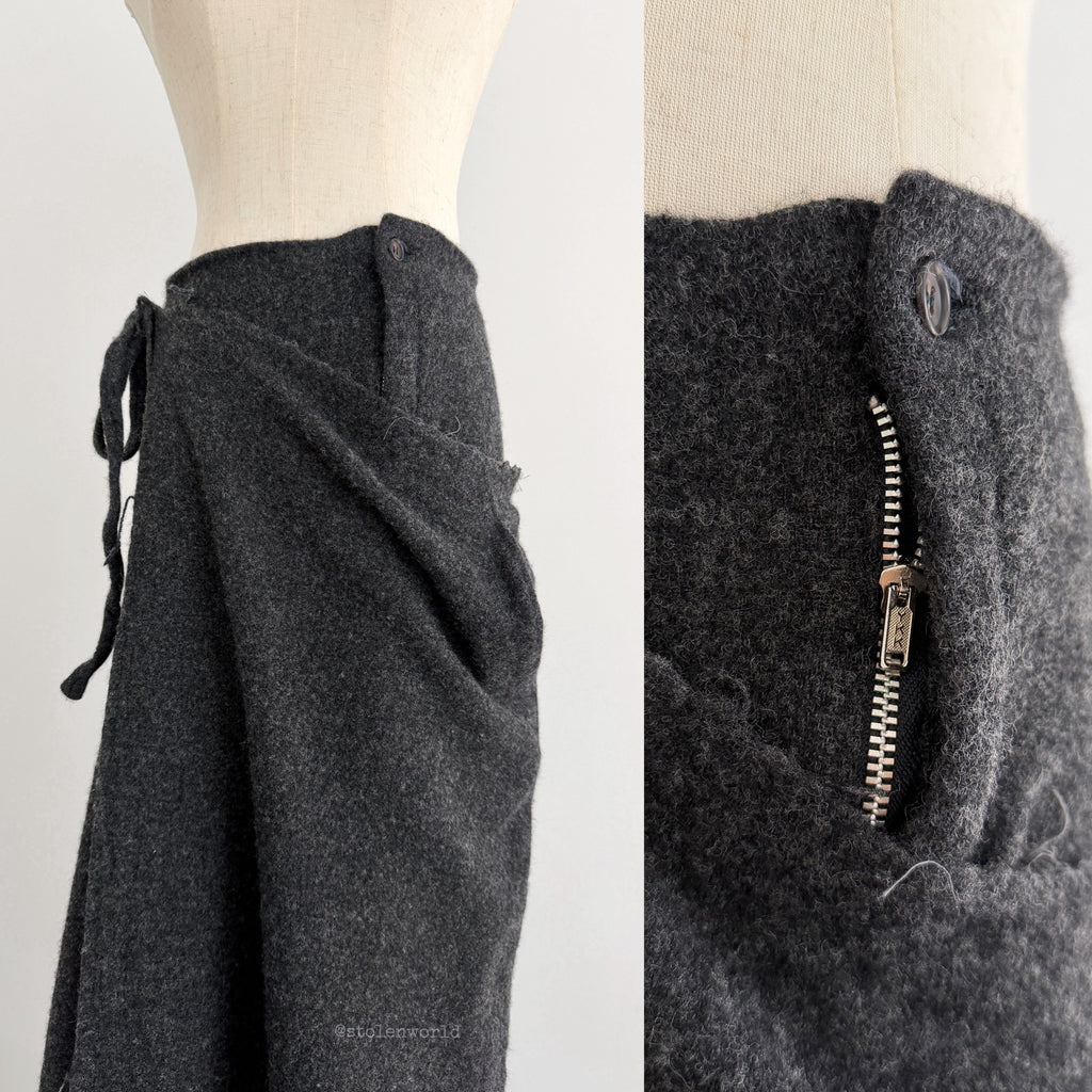 Comme Des Garcons 94AW Shrunken Tie Skirt - Devines
