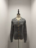 Louis Vuitton Gold Logo Wool Cardigan