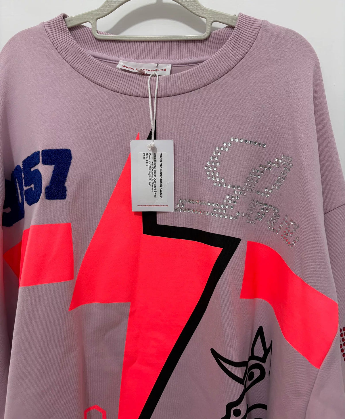 Walter Van Beirendonck deconstructed patchwork sweatshirt, Walter runway piece, 2023FW