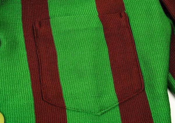 Issey Miyake Vintage Green Striped Top