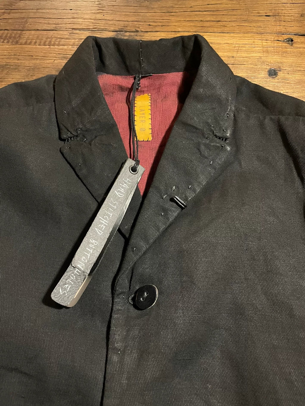 Layer-0 SS18 Black H-Shape Long Blazer Cotton Alessio