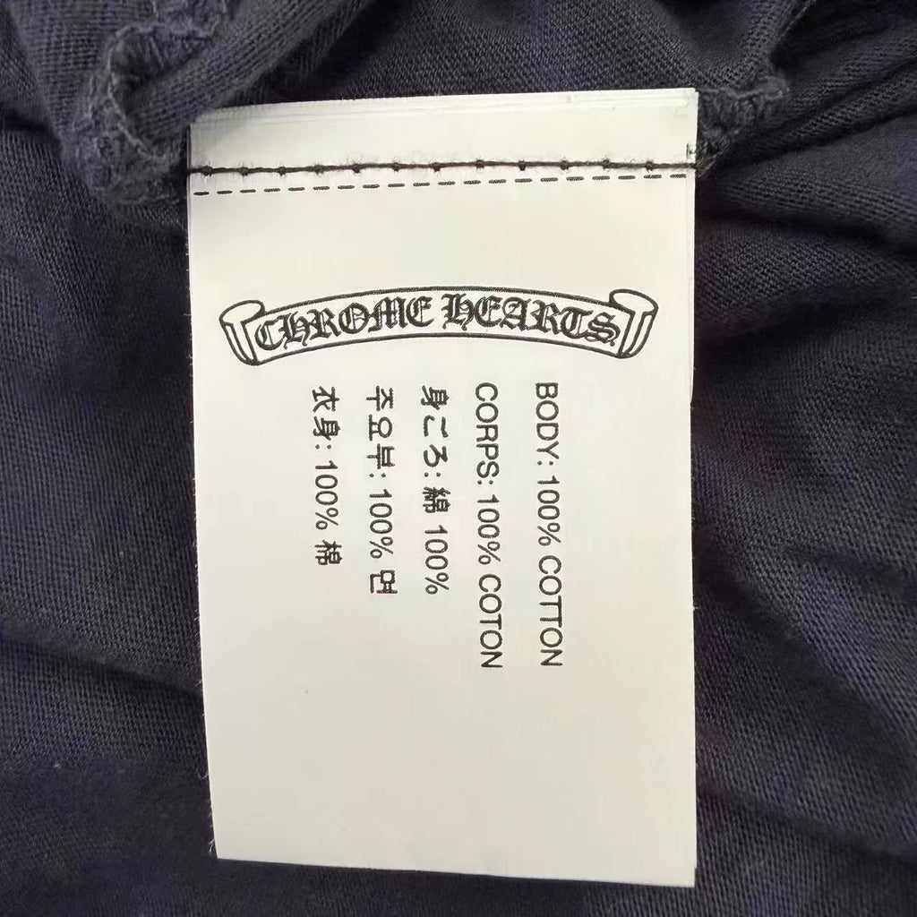Chrome Hearts Matty Boy Horseshoe Sanskrit Graffiti Figure Long Sleeve Top