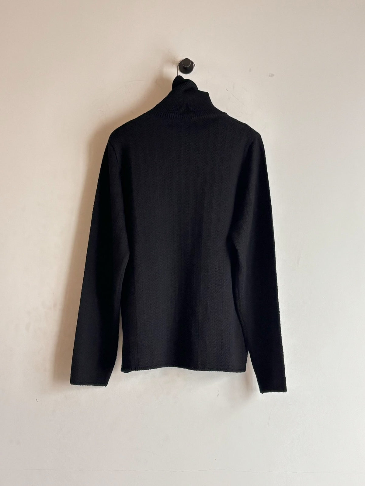 Helmut Lang | 2000s Designer Era Black Turtleneck Sweater