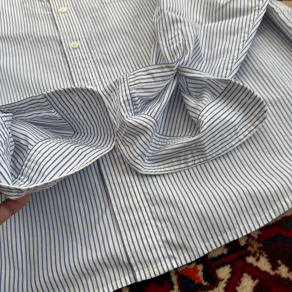 VISVIM 24SS B.D. SHIRT FR L/S Blue Striped Shirt