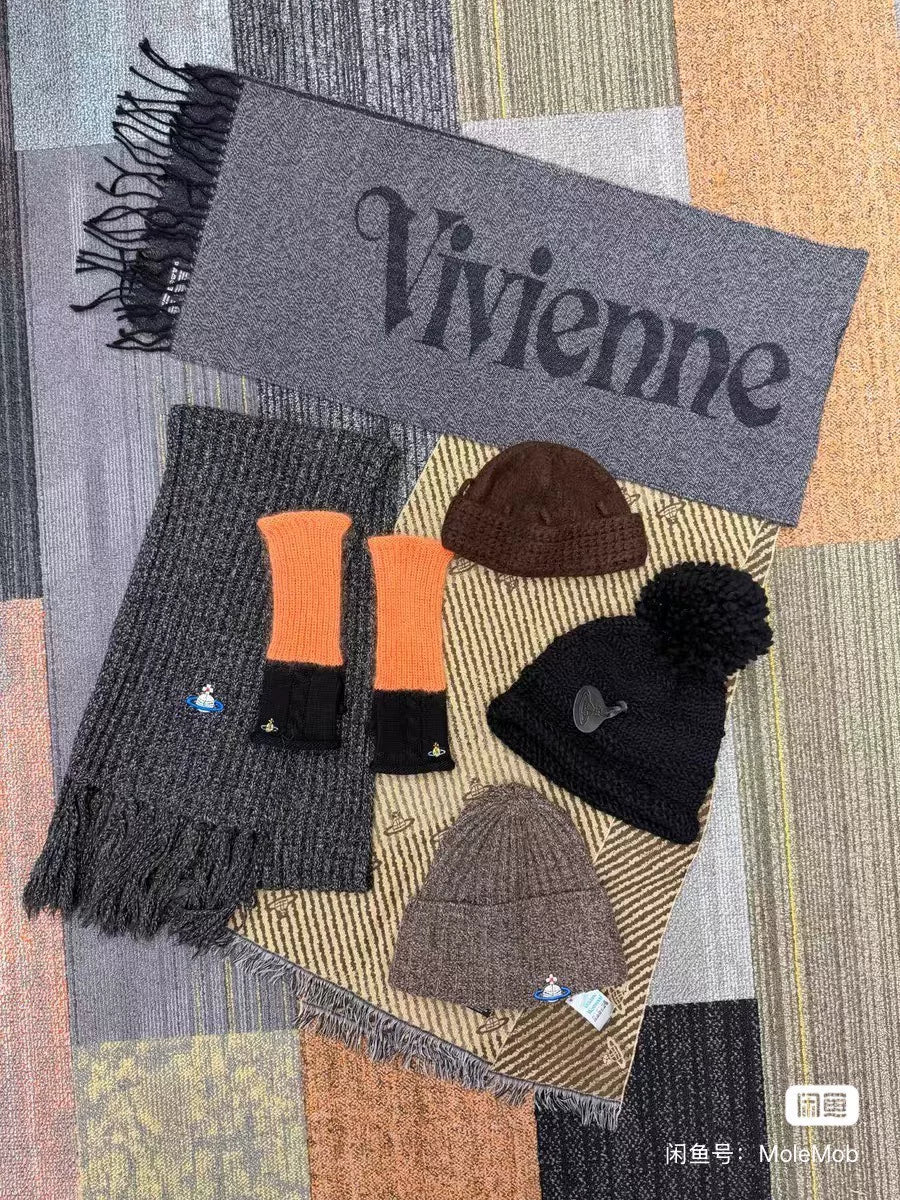 Vivienne Westwood Logo Fringe Scarf