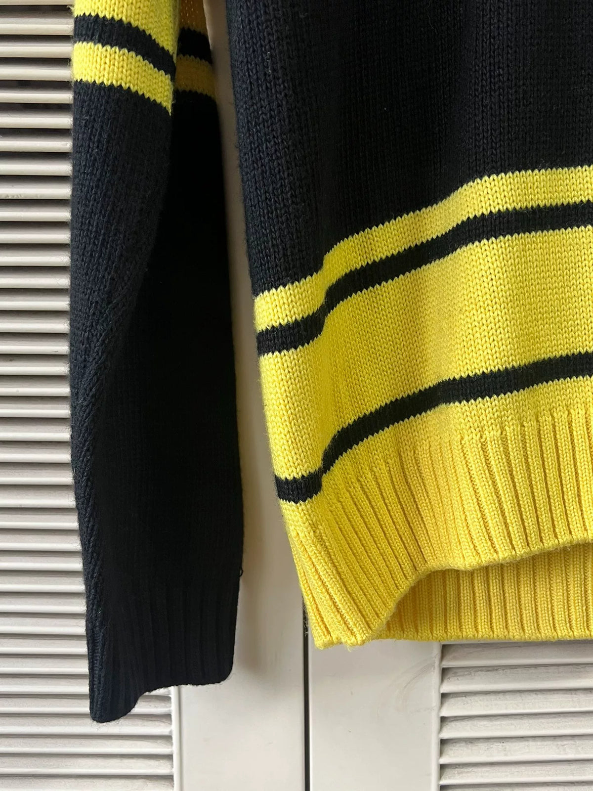 Louis Vuitton Black Yellow Flame Logo Sweater