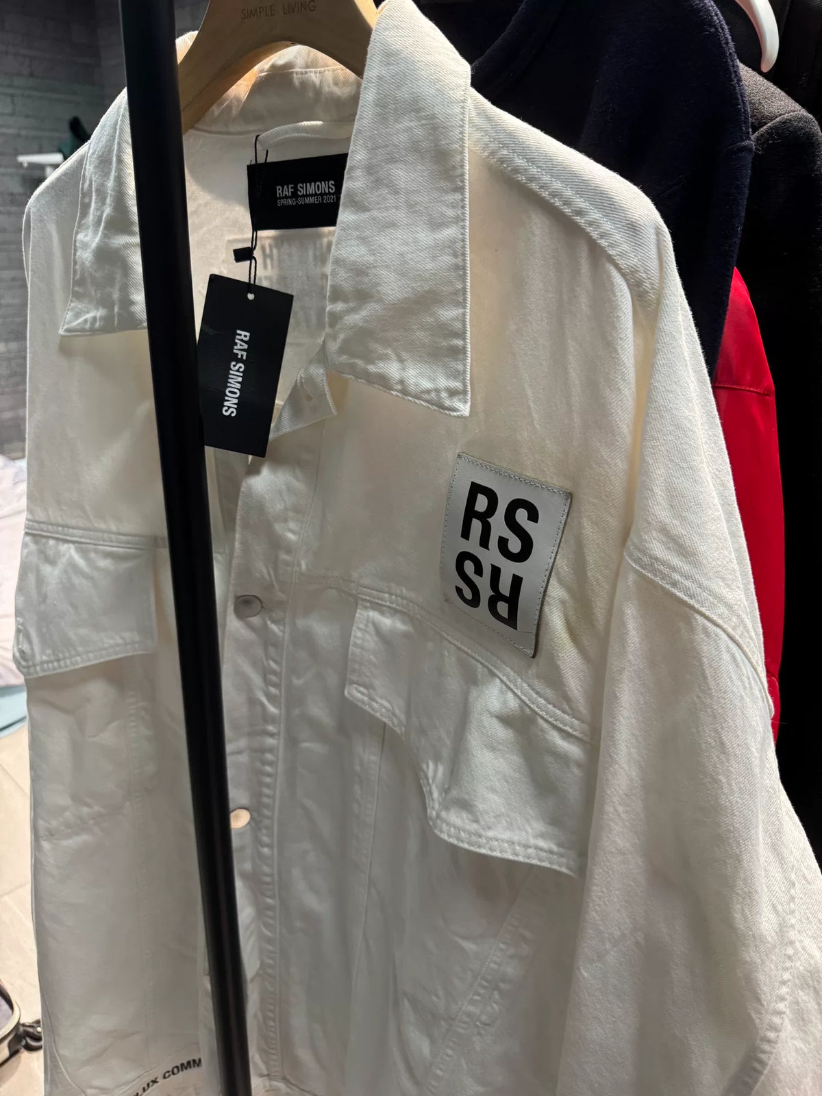 Raf Simons SS21 Leather Patch Jacket