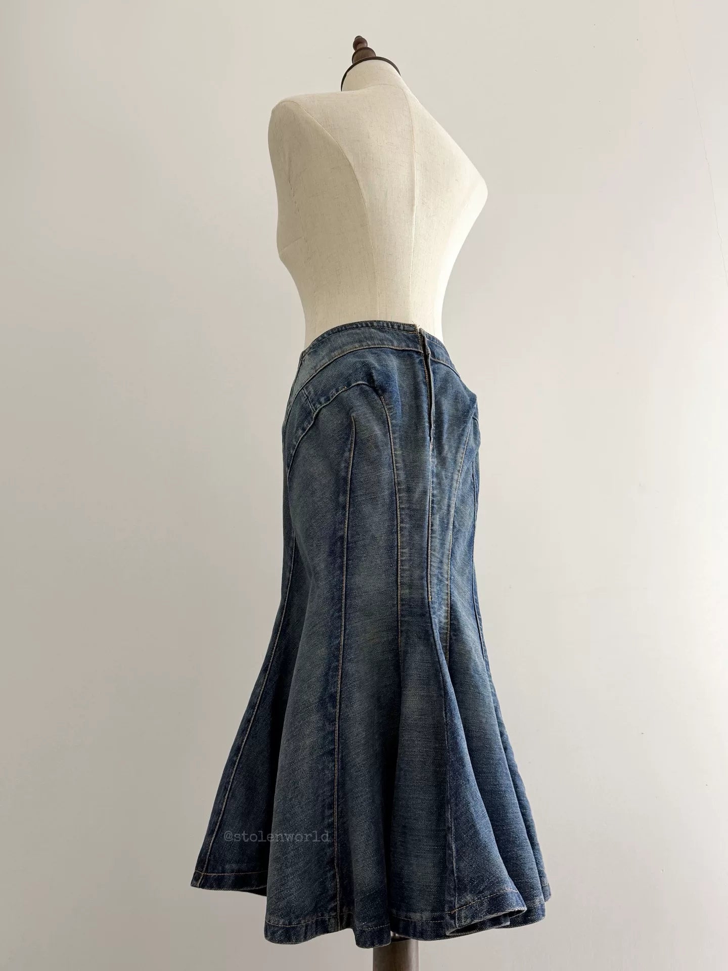 Junya Watanabe Deconstructed Denim Mermaid Skirt - Devines