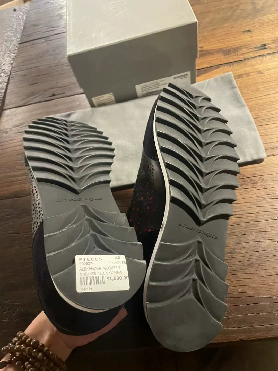 Alexander McQueen SS16 Claw Runner Leather Sneakers