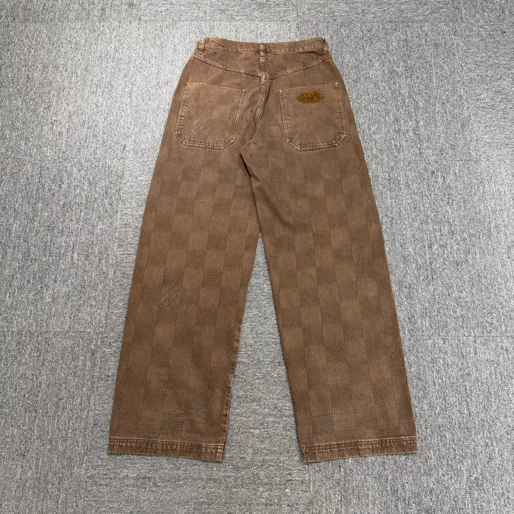 Louis Vuitton Plaid Denim Jeans