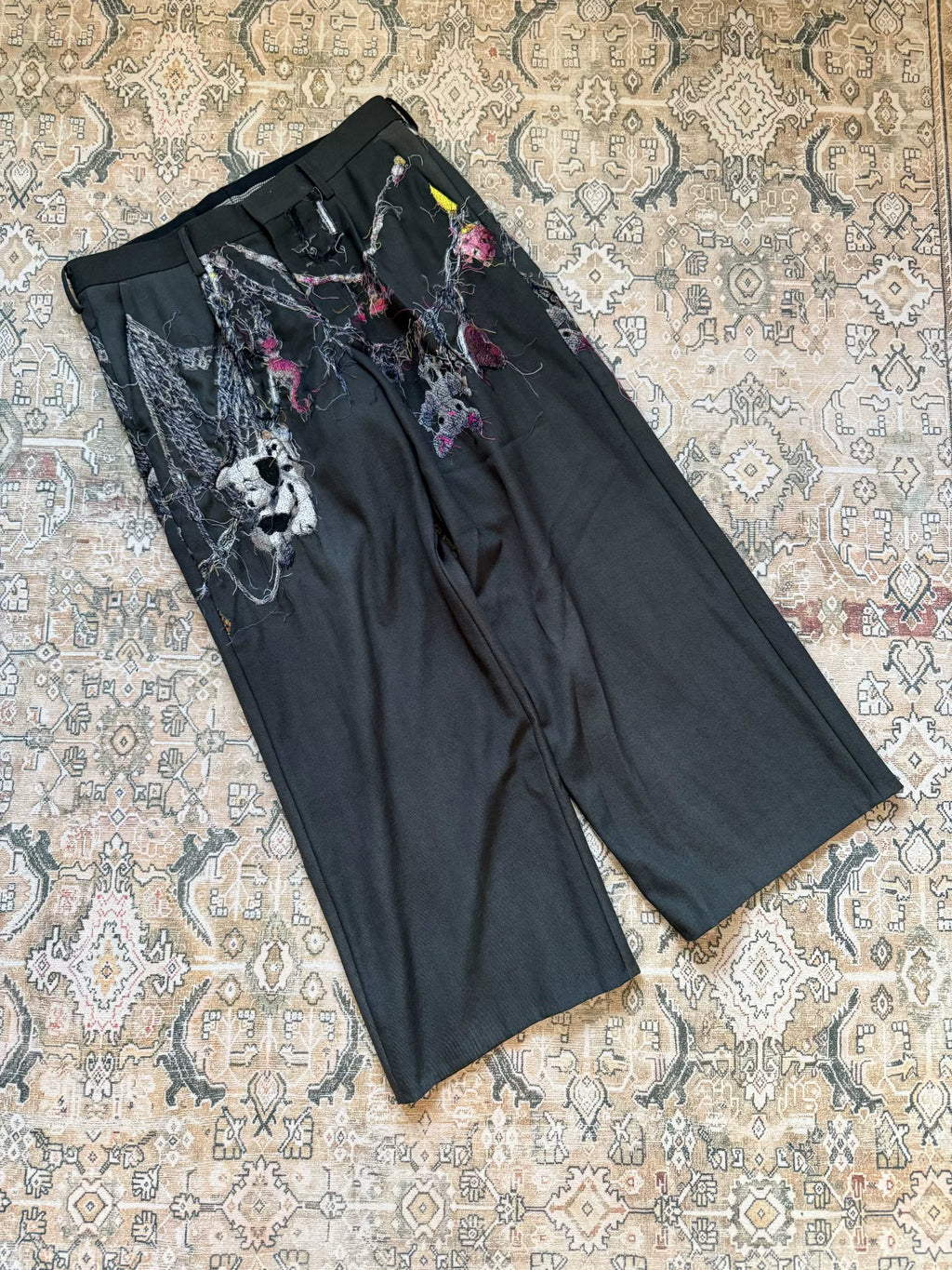 Doublet 25FW Limited Edition Black Chain Embroidered Trousers