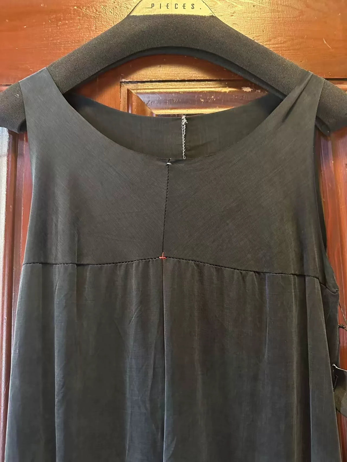 M.A+ SS24 Black Cross Cupro Dress