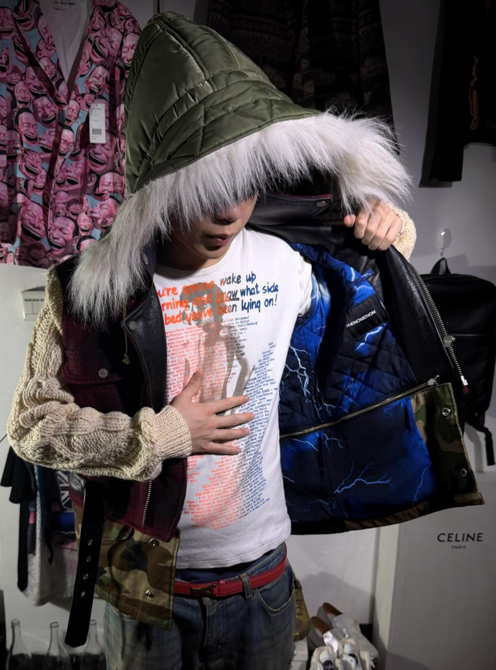 phenomenon 2011 camouflage checkered patchwork jacket