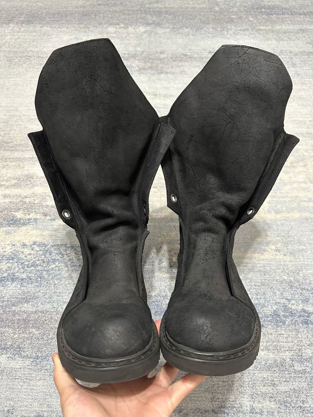 Rick Owens SS12 "NASKA" Laceless Brown Suede Hiking Boots