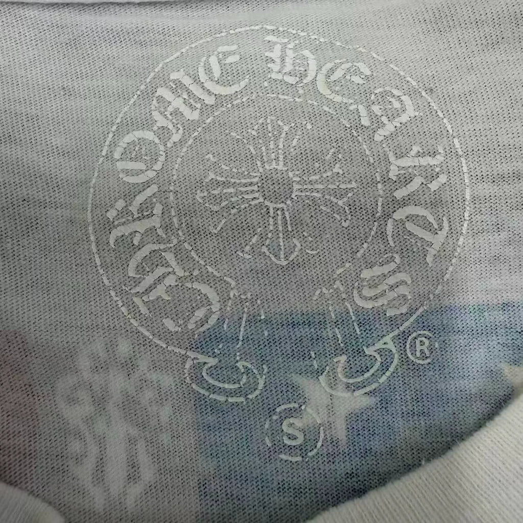 Chrome Hearts Back Flag Print Long Sleeve Top