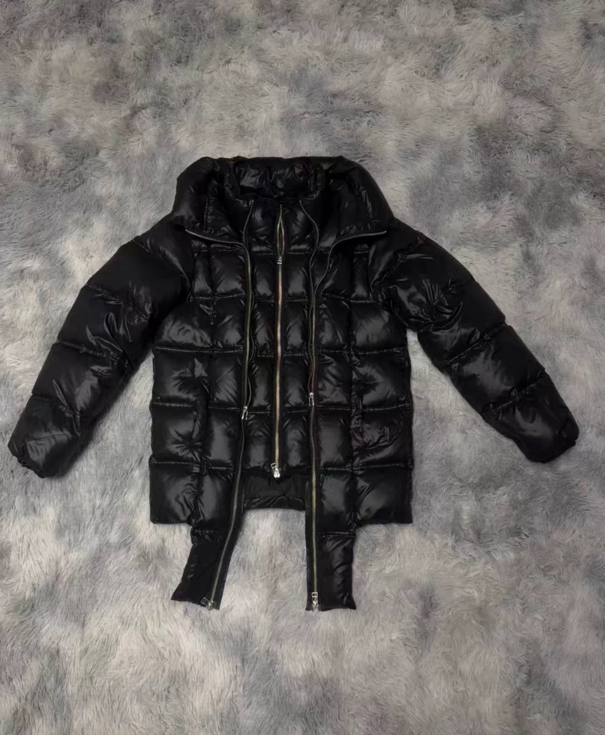 Hood By Air FW14 Multi-Zip Deconstructed Glossy Puffer Jacket
