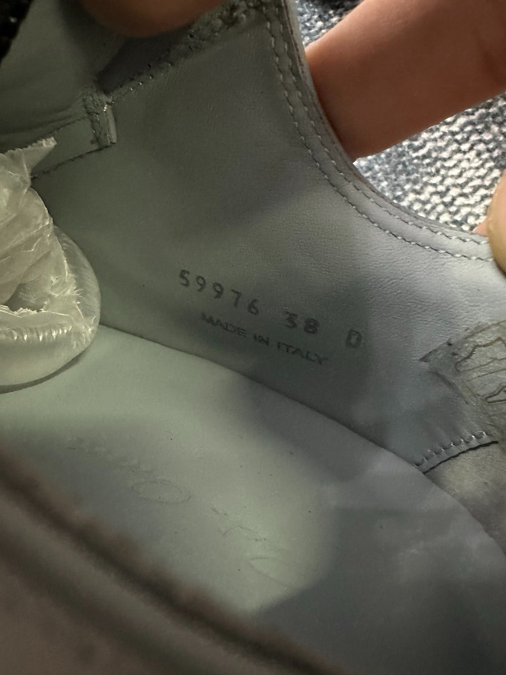 Rick Owens Thick-Lace Haze Blue High-Top Sneakers
