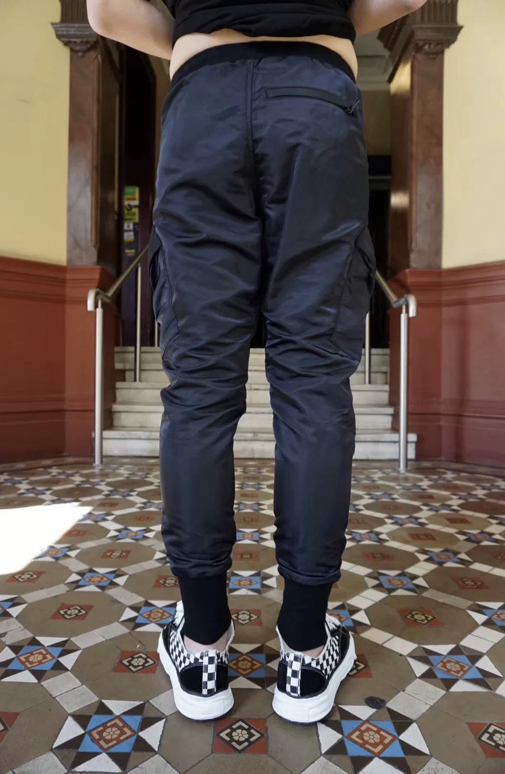 Julius FW19 Black Tapered Nylon Pants