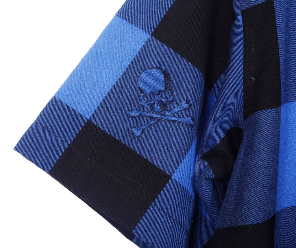 Mastermind Japan Short Sleeve Mainline 20SS Blue Black Plaid Shirt