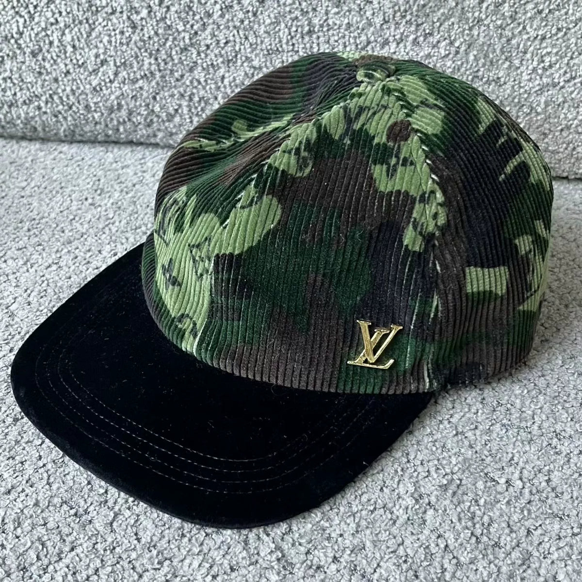 Louis Vuitton Green Camouflage Baseball Cap
