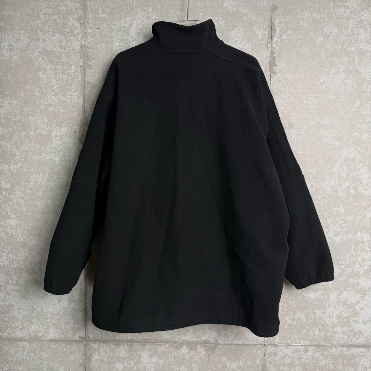 Balenciaga Black Large Logo Wool Coat