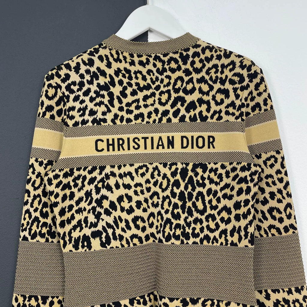 Dior Leopard Print Zipper Dress