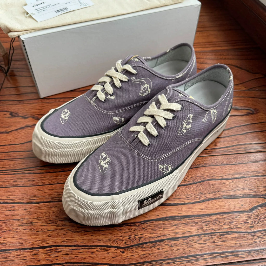 Visvim 22aw LOGAN DECK LO ROADSTER Canvas Purple Shoes