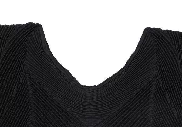 Issey Miyake Vintage Black Pleated Top