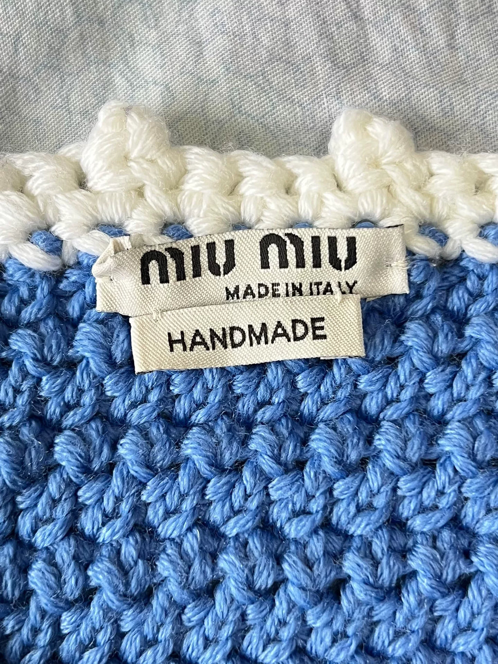 Miu Miu Hand-Crocheted Knit Cardigan