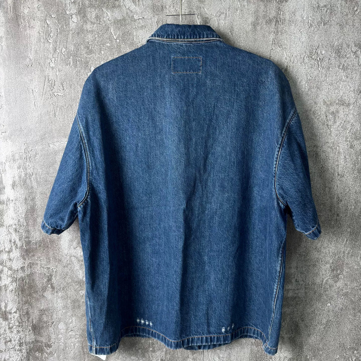 Prada Logo Denim Short Sleeve Shirt