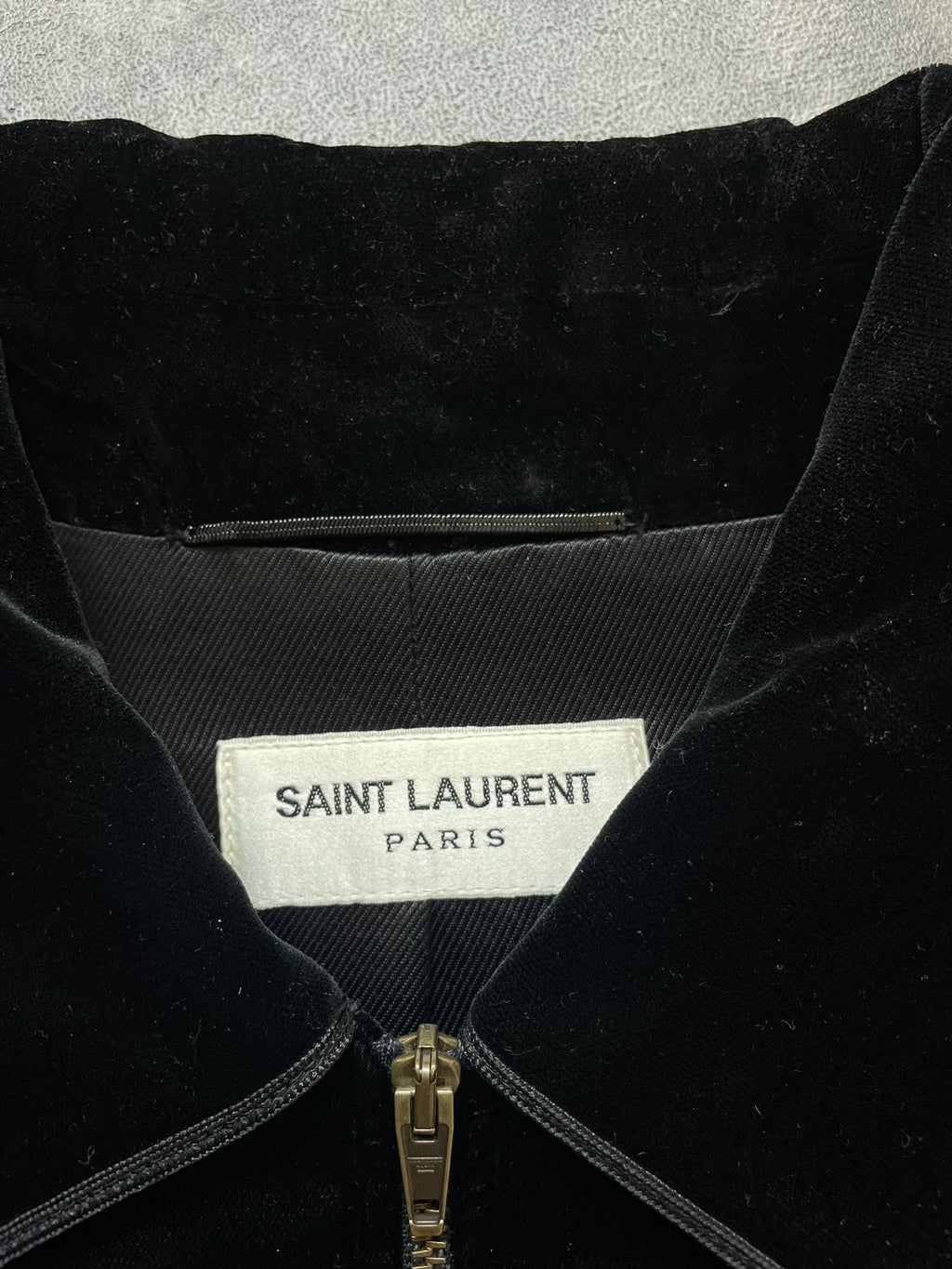 Saint Laurent FW16 Black Velvet Court Jacket