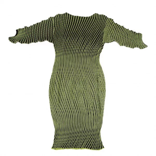 Issey Miyake Vintage Green Pleated Dress