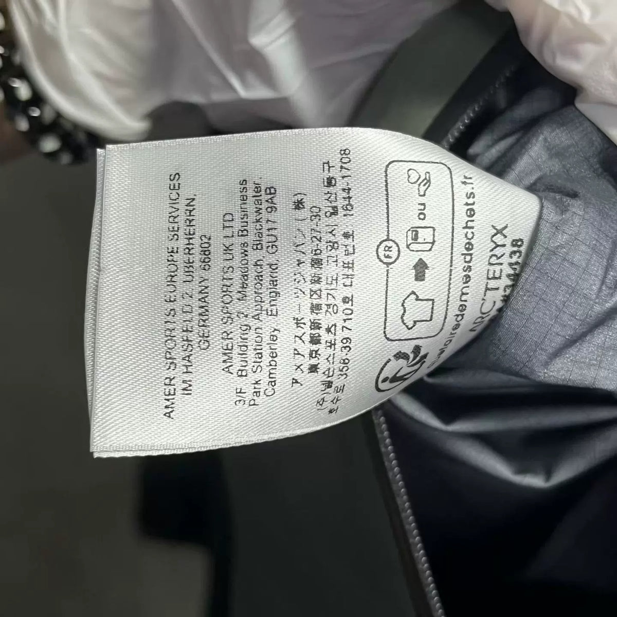 Arc'teryx Blue Grey Color-Block Hooded Zip-Up Jacket