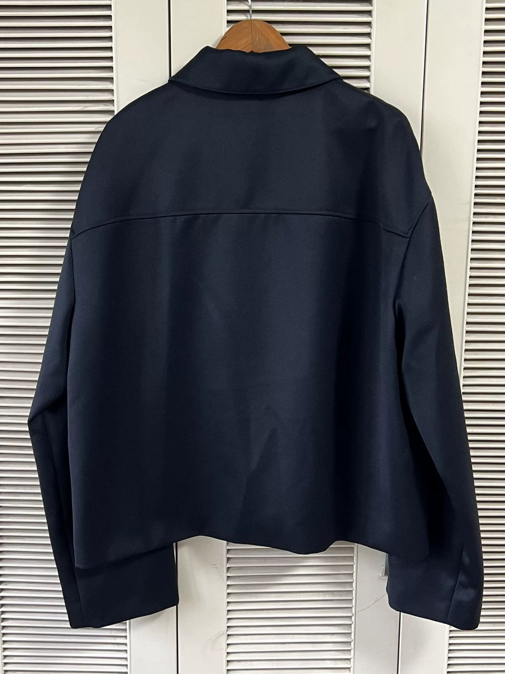 Loewe Black Leather-Patch Zip-Up Jacket