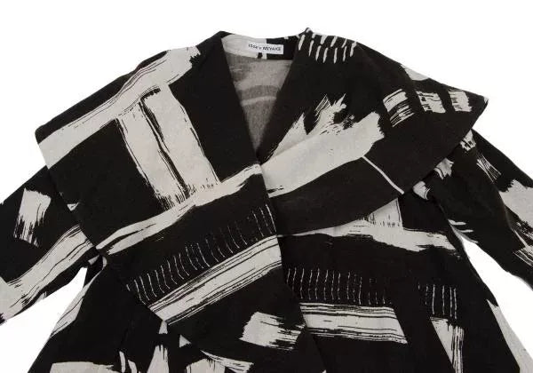 Issey Miyake Vintage Black & White Patterned Top