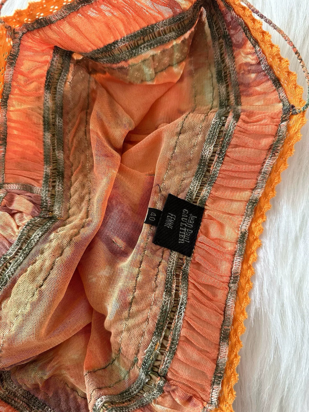 Jean Paul Gaultier sunset portrait print slip dress