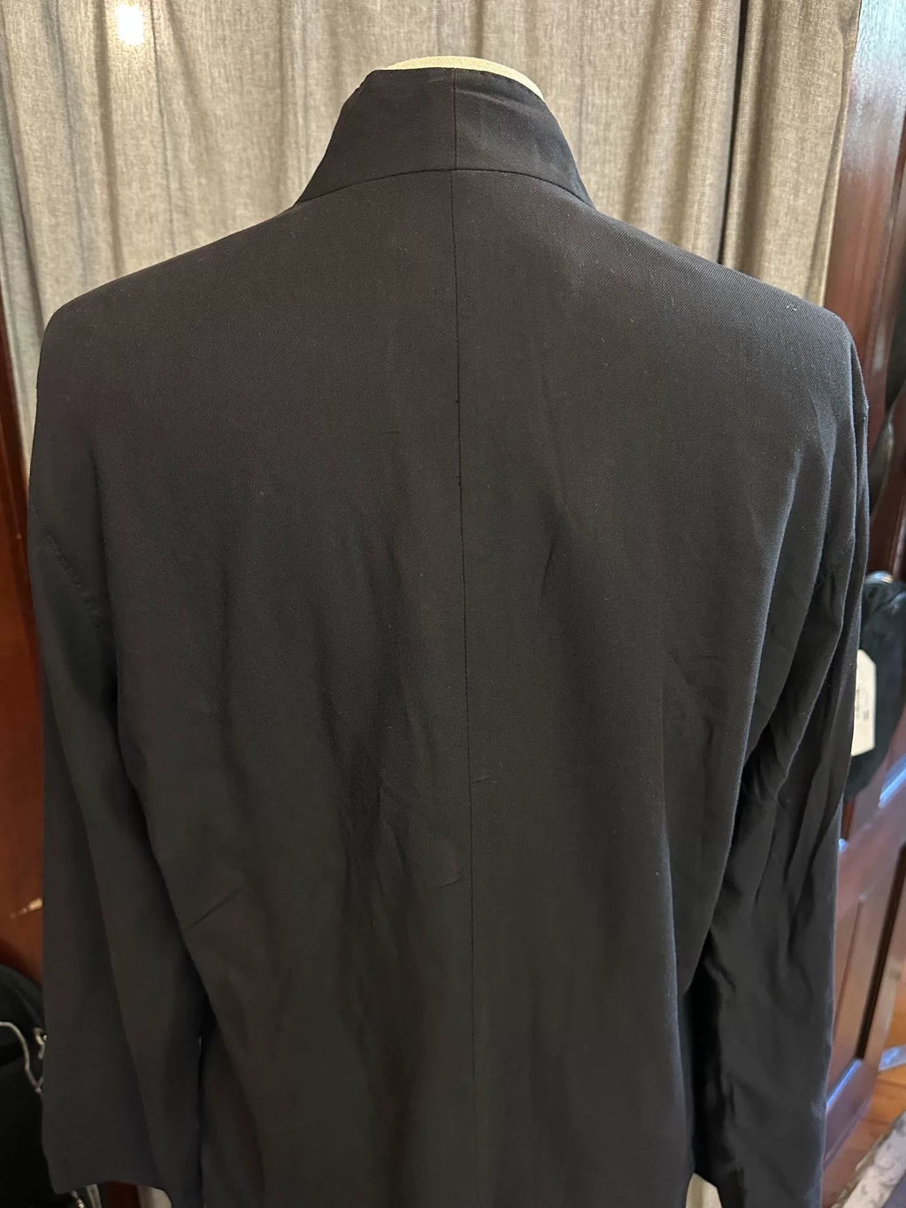 Christophe Lemaire Black Belted Cotton Viscose Coat