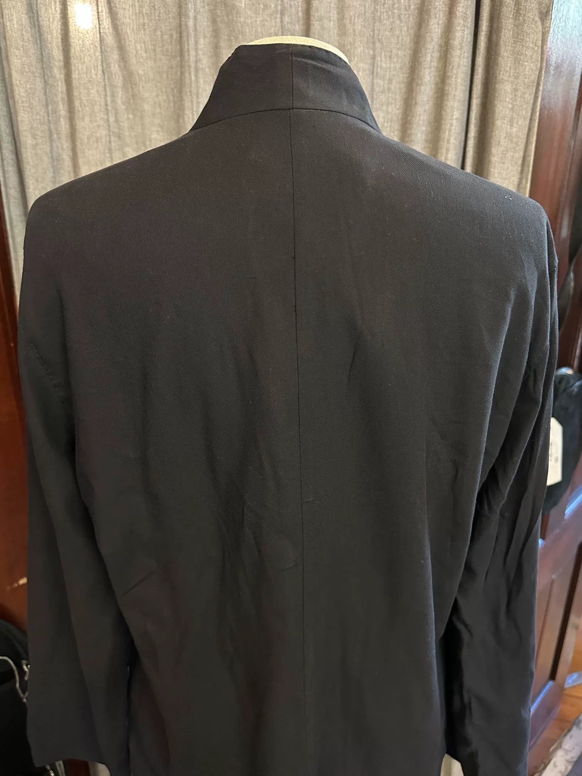 Christophe Lemaire Black Belted Cotton Viscose Coat
