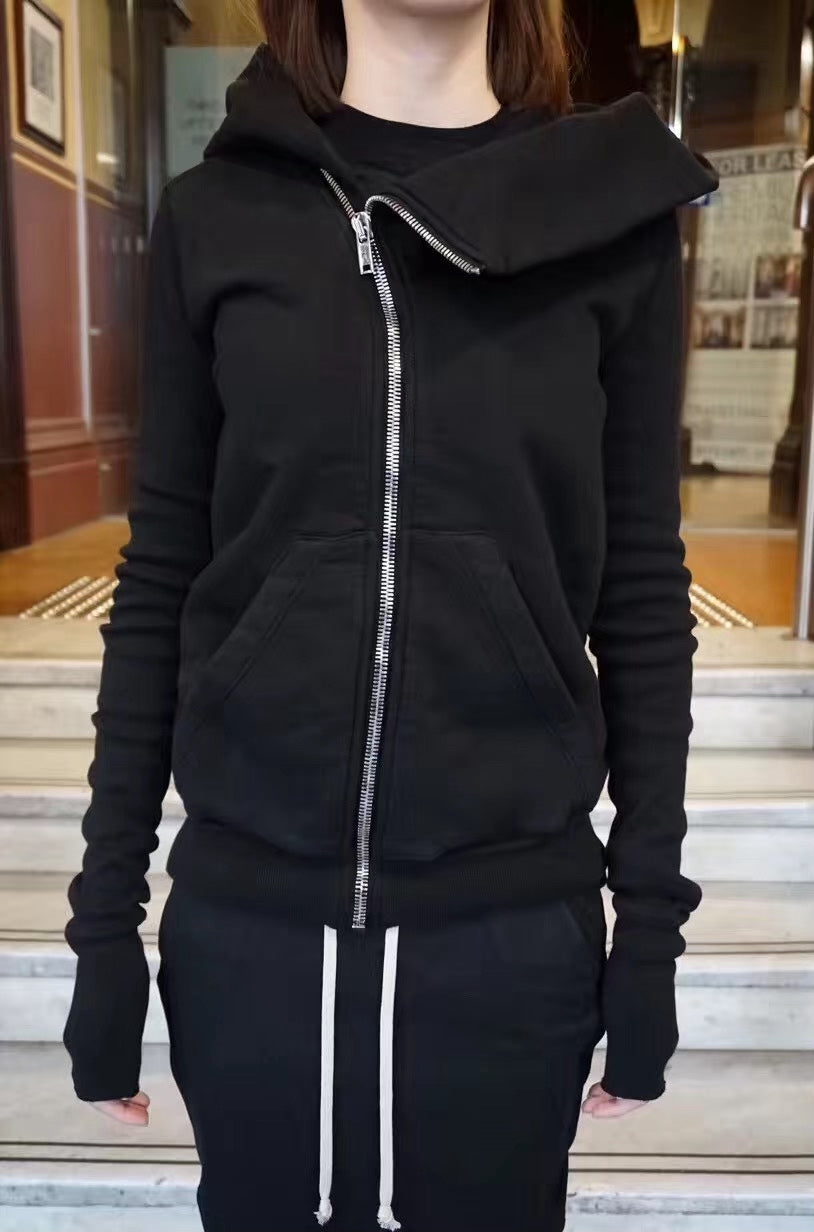 Rick Owens SS17 Black Mountain Wizard Hat Hooded Cotton Sweater