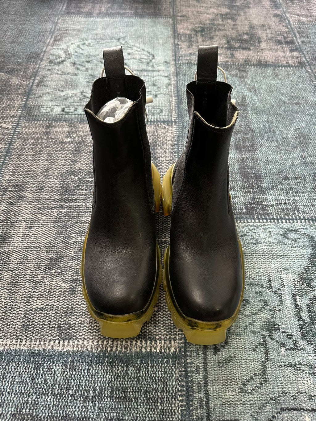Rick Owens mainline transparent octopus sole Chelsea boots