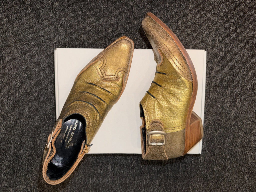 JUNYA WATANABE Pre-owned Leather Ankle Boots In Gold