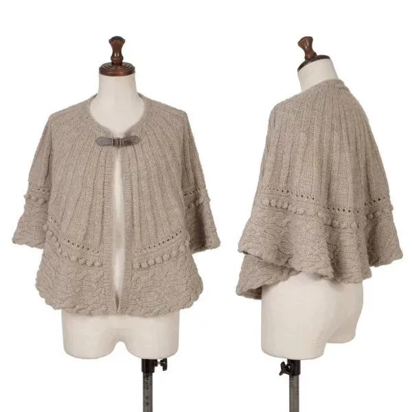 Jean Paul Gaultier Vintage Beige Patterned Knit Cape