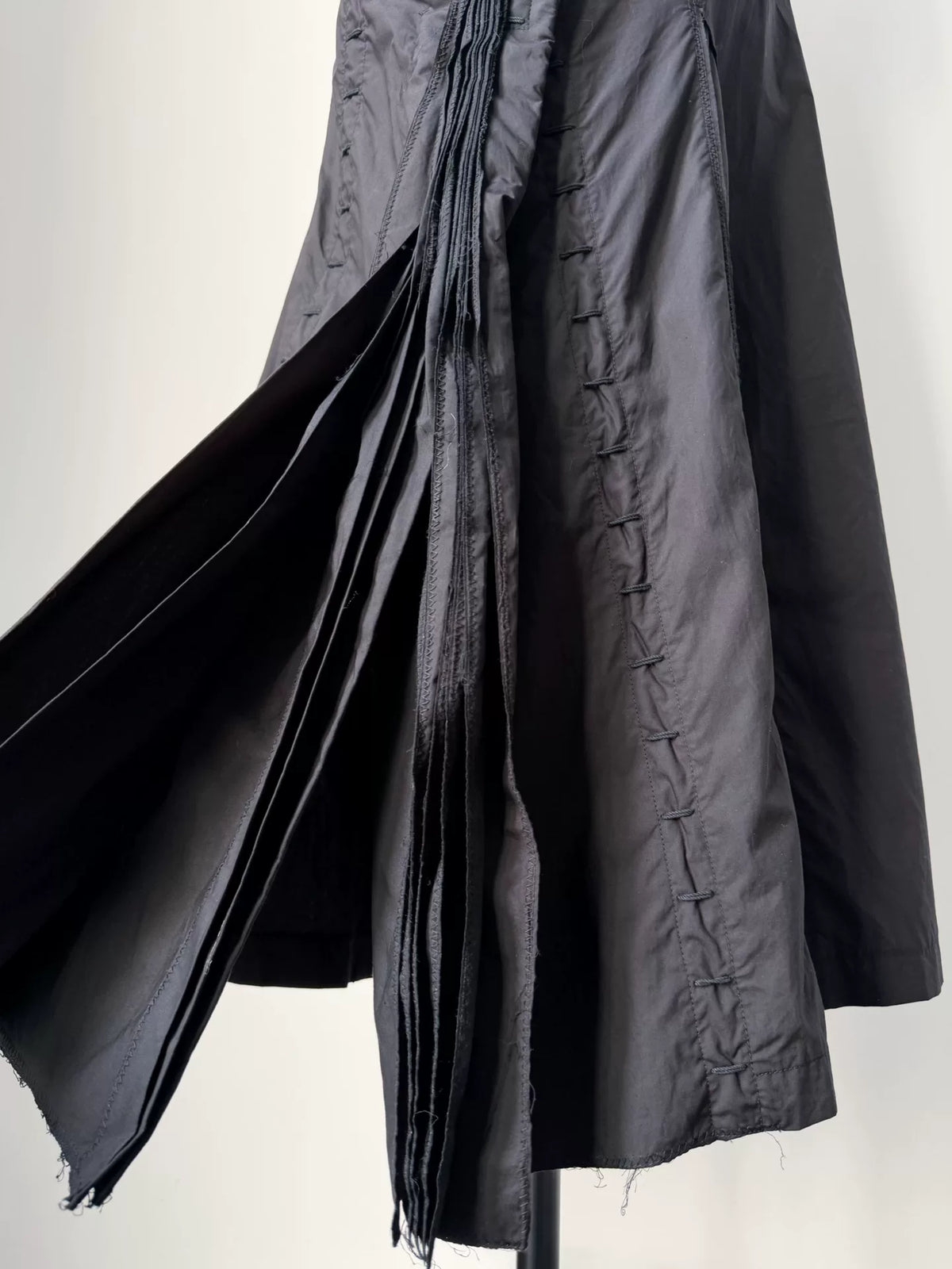 Issey Miyake Deconstructed Pleated Cotton Skirt