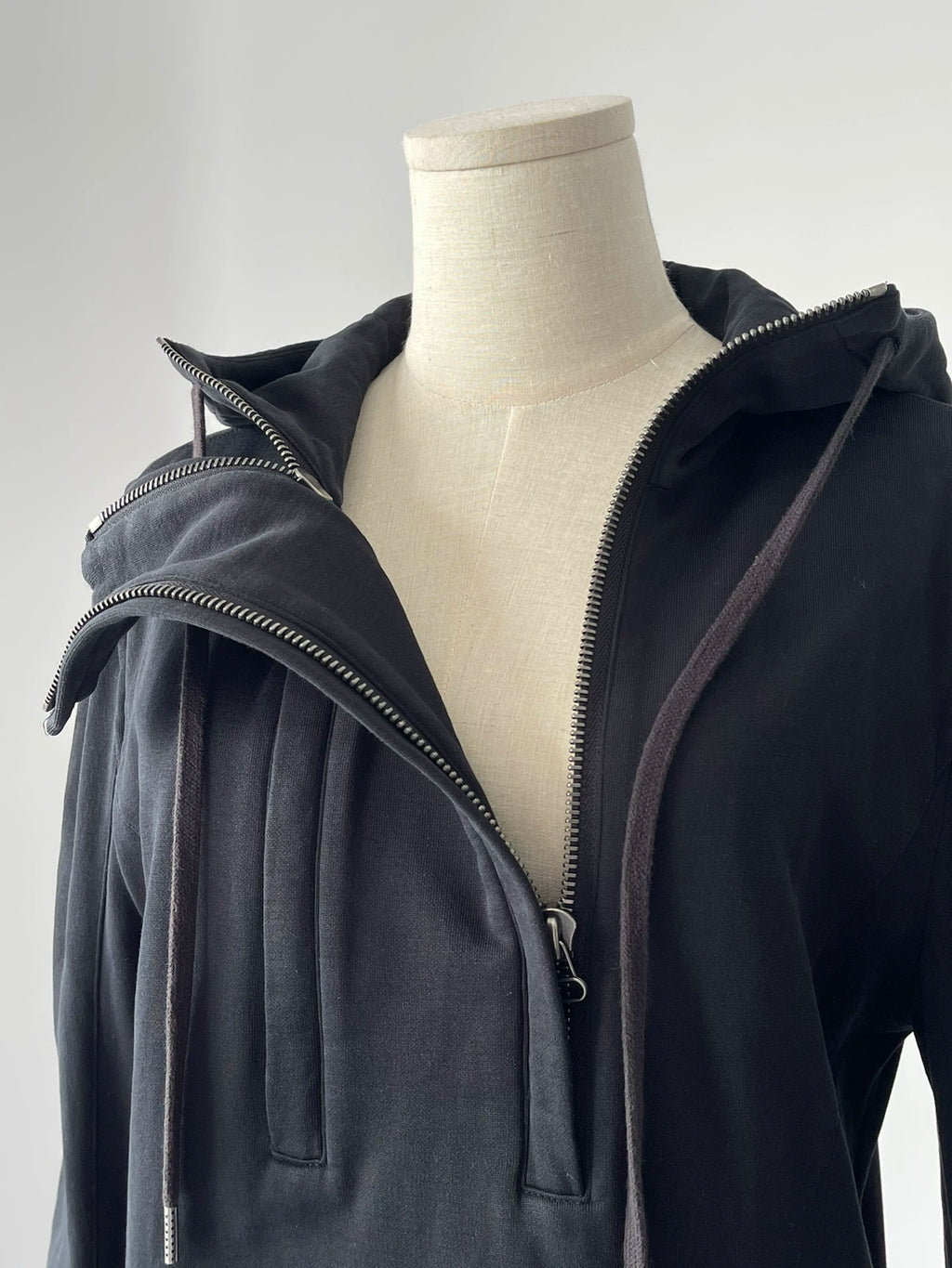 Helmut Lang Double Zipper Sweatshirt Jacket Coat