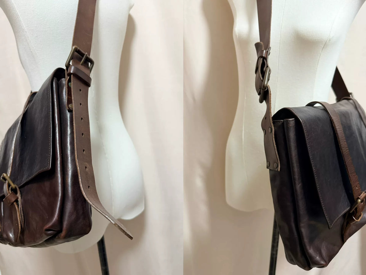 Dries van Noten Crossbody Shoulder Leather Messenger Bag
