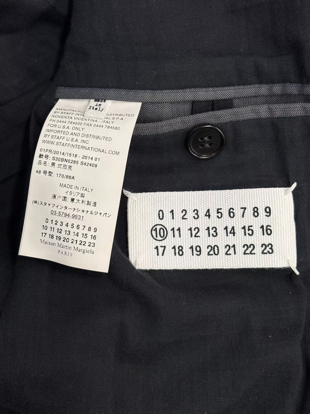 Maison Margiela SS14 Deconstructed Trouser-Hem Cotton Blazer