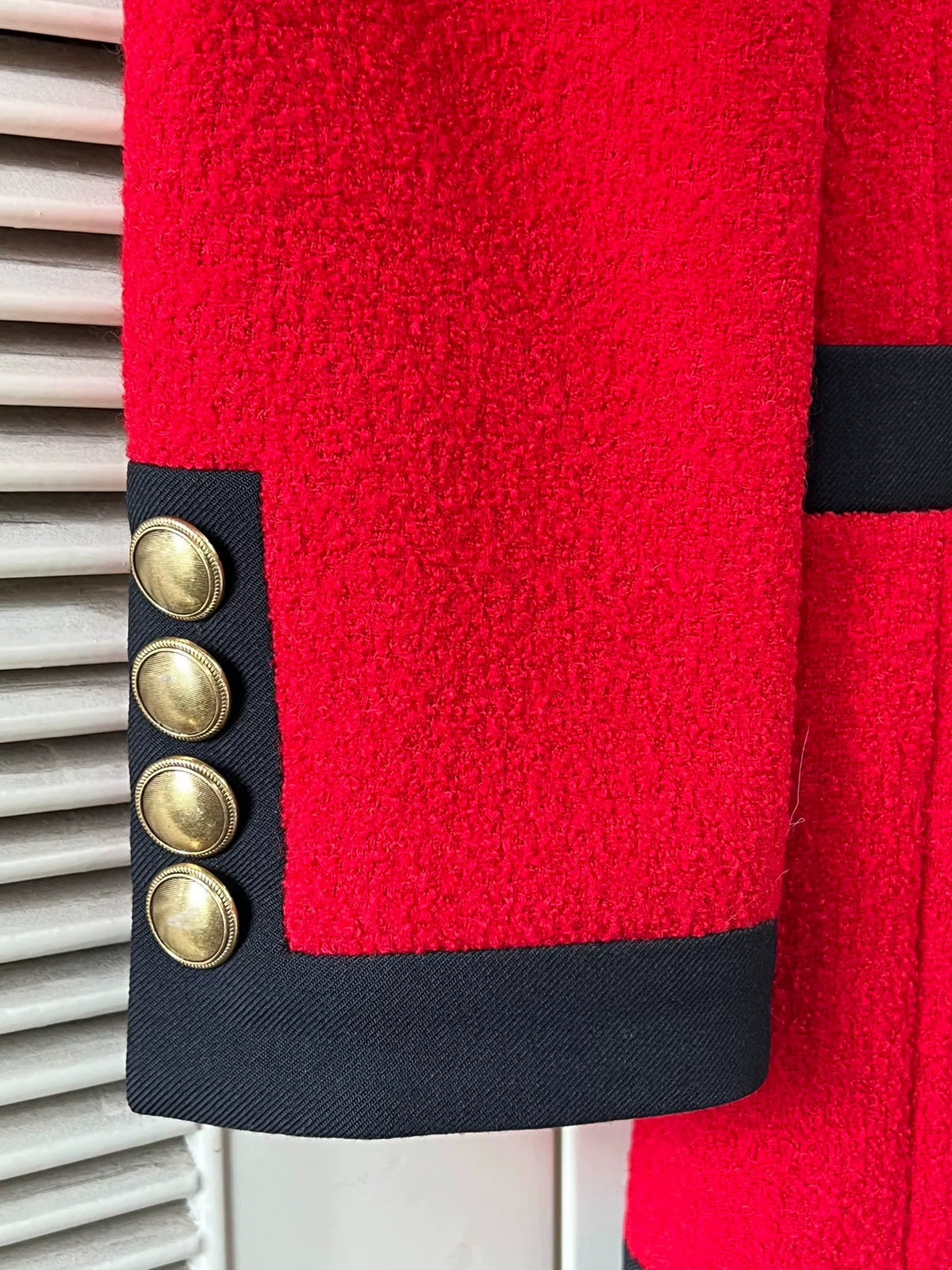 Saint Laurent red wool coat