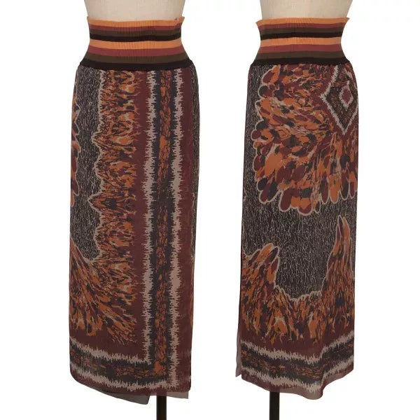 Jean Paul Gaultier Vintage Brown Floral Mesh Skirt