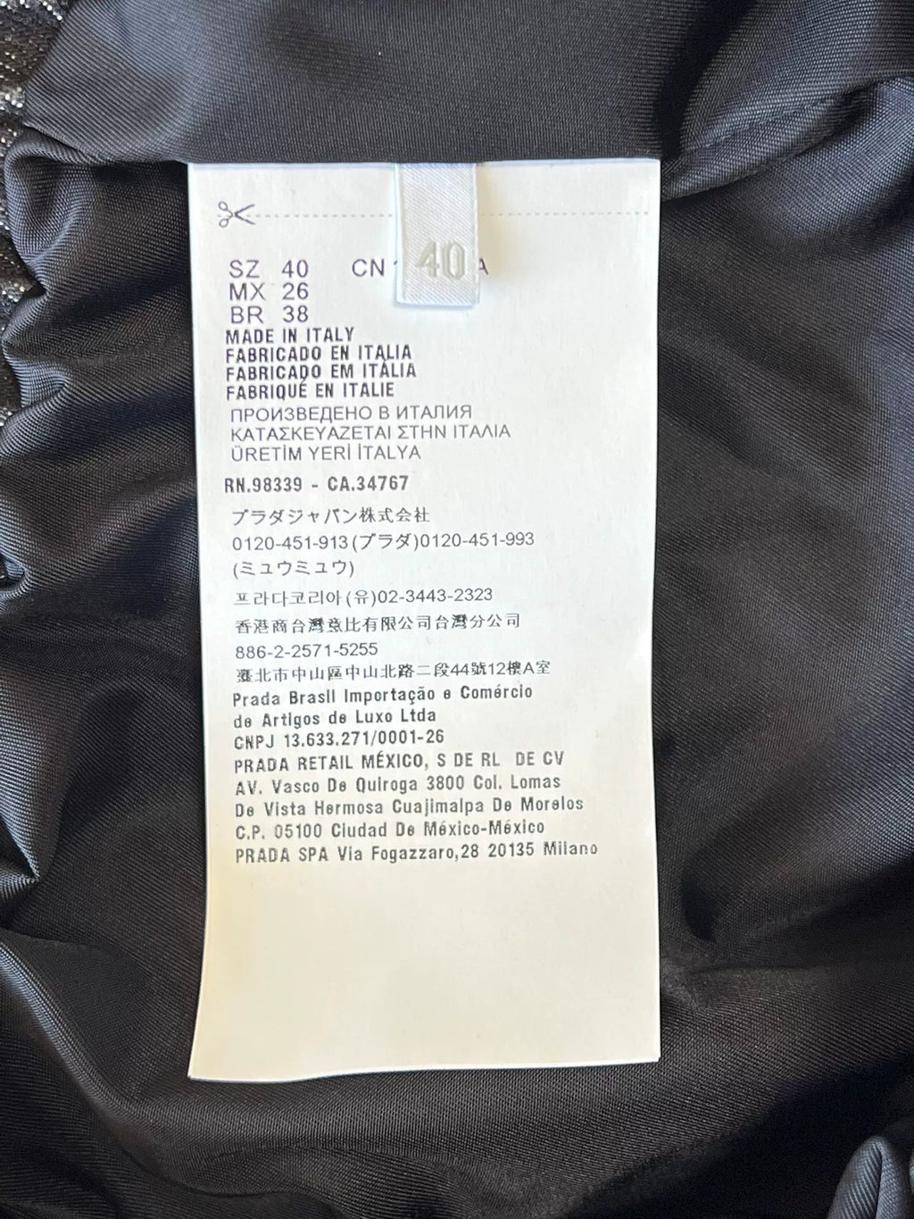 Prada Gray Denim Triangle Logo Jacket