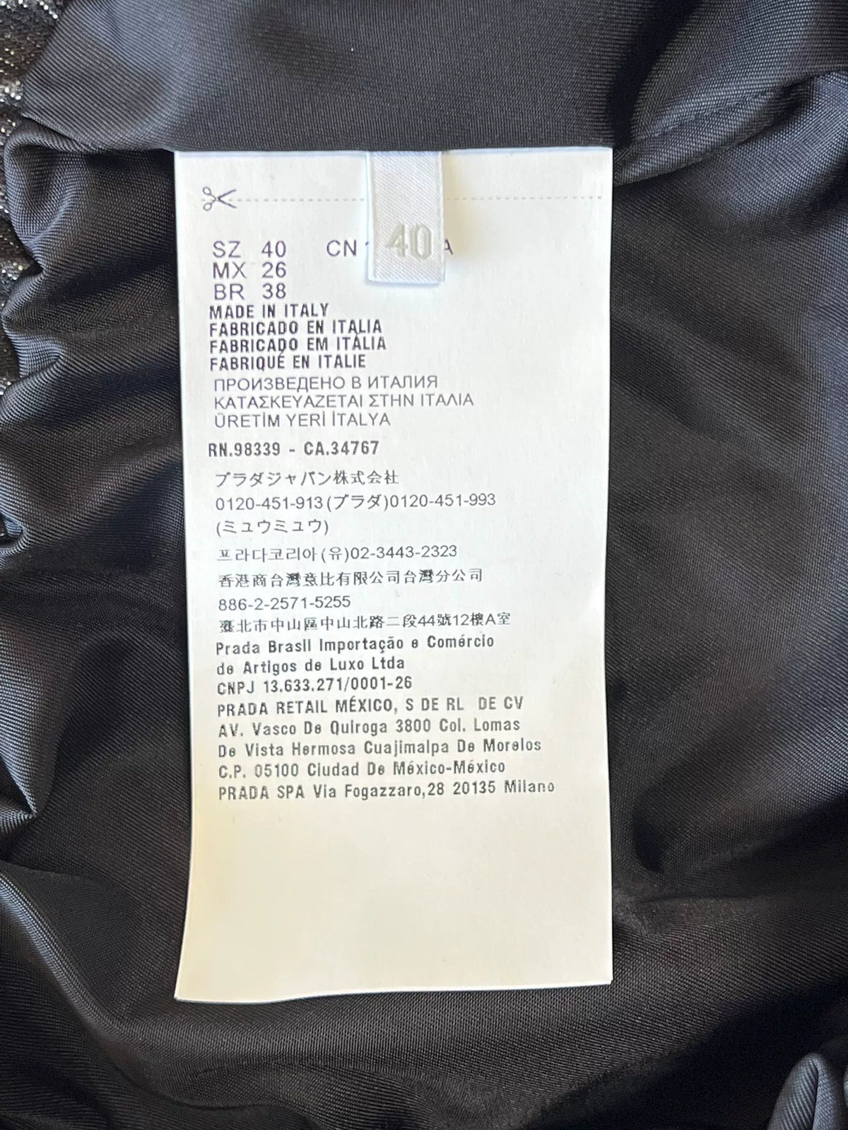 Prada Gray Denim Triangle Logo Jacket